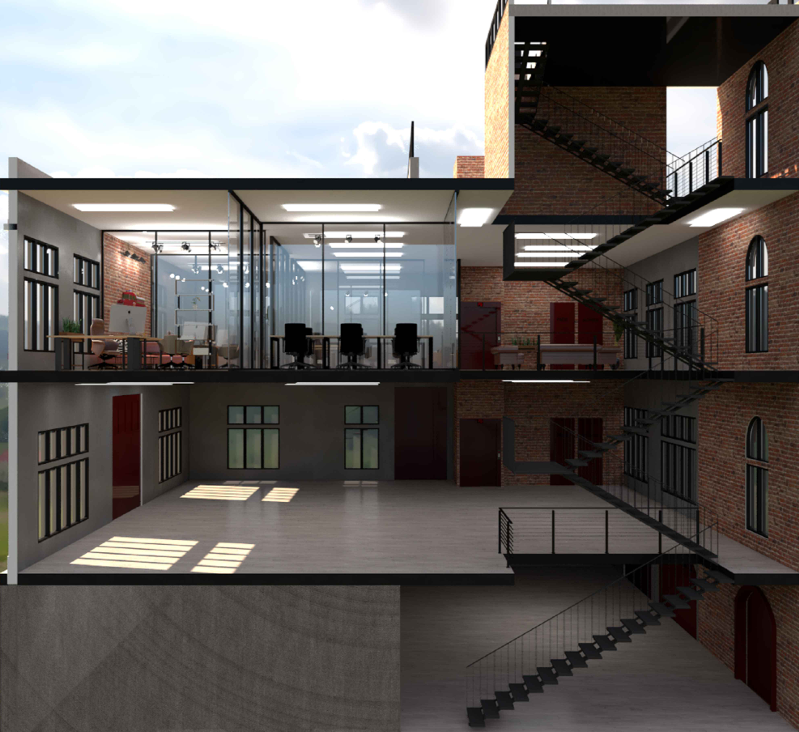 3D construction visualization by Pixel Rain Studios